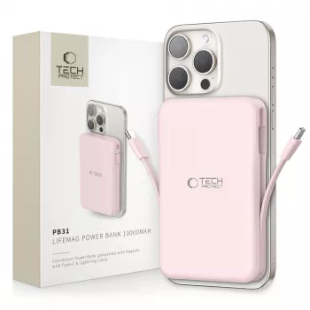 TECH-PROTECT PB31 LIFEMAG MagSafe powerbank 10000mAh rosa