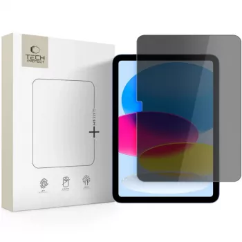Tech-Protect Glass Spy+ integritetsskydd för Apple iPad 10,9 inch (10:e generationen 2022) / 11 inch (2025) – härdat glas, tvåvägs integritetsskydd, 9H-hårdhet, 0,3 mm, oleofob beläggning, bubblfri, transparent