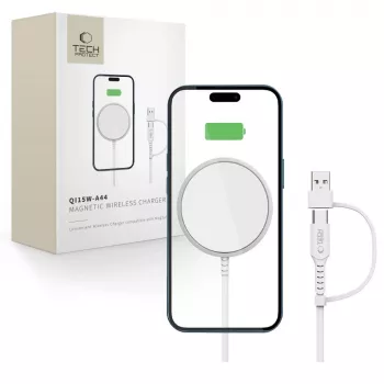 Tech-Protect QI15W-A44 MagSafe trådlös laddare vit