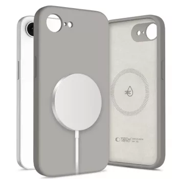 Tech-Protect Silicone MagSafe-skal för Apple iPhone 16E / 17E, stengrå