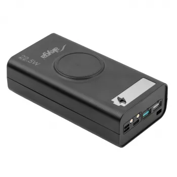 Akyga AK-BC-05 powerbankhölje 37000 mAh, 12x 18650, 22,5W, Qi, USB-C, 2x USB-A, Lightning