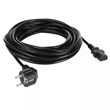 Akyga AK-PC-08S nätkabel CEE 7/7 (Schuko) till IEC C13, 3 x 1,5 mm² koppar, 10 m, svart