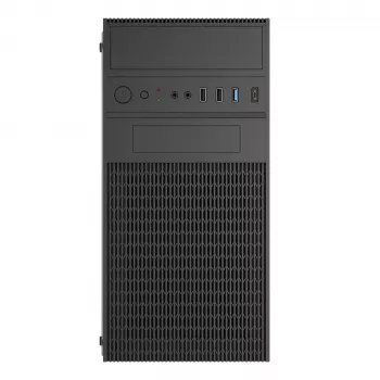 Akyga AK19BK micro tower-datorchassi, Micro-ATX/Mini-ITX, USB-C + USB 3.0 + 2x USB 2.0, utan nätaggregat, svart