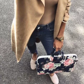 Canvaslife 15–16 navy rose laptopfodral