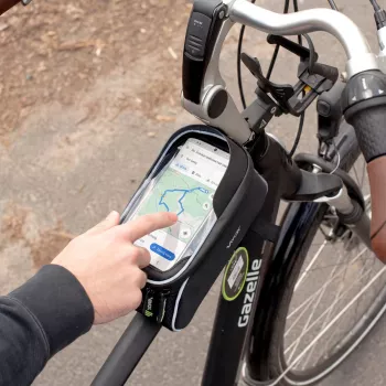Vayox VA0450 cykelramväska med två fickor och telefonfack, svart