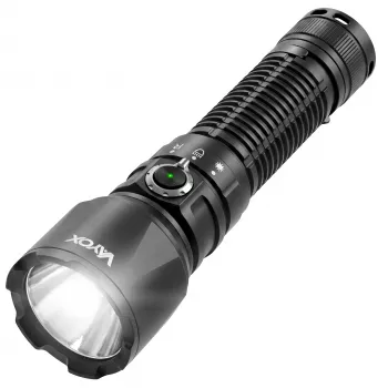 VAYOX Tactical Flashlight 2000 lm vit + rött ljus + grön laser VA0457