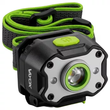 VAYOX VA0452 uppladdningsbar pannlampa 650lm 2000mAh IPX4 LED-pannlampa med rörelsesensor