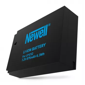 Newell Ersättningsbatteri för Canon LP-E12, 875mAh, 7,2V Li-Ion