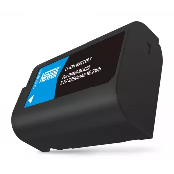 Newell ersättningsbatteri DMW-BLK22 för Panasonic Lumix-kameror, 2200mAh, 7,2V, Li-Ion, svart