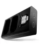 Newell tvåkanalig USB-C-laddare DL-USB-C för Panasonic DMW-BLK22-batteri svart