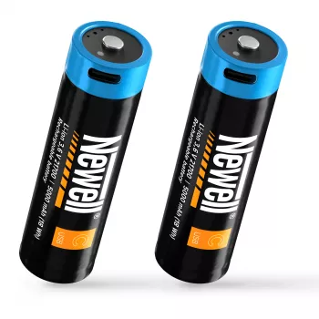 Newell 21700 USB-C 5000 mAh batteri Li-Ion laddningsbart (2-pack, blister)
