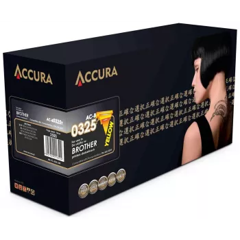 Accura Brother toner (TN-325/320Y) ersättning gul kompatibel lasertonerkassett hög kapacitet 3500 sidor