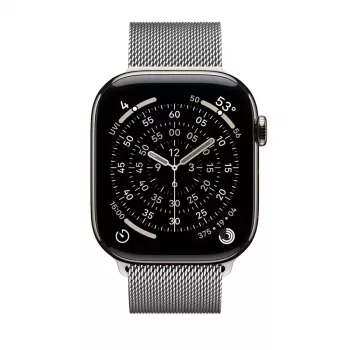Crong Milano Steel rostfritt stålarmband för Apple Watch 44/45/46/49 mm silver
