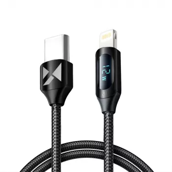 Wozinsky WUCLC1 Lightning till USB-C-kabel 36W 480Mb/s 1m svart
