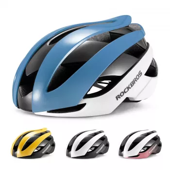 ROCKBROS racercykelhjälm L 58–61 cm blå-vit 10110004003