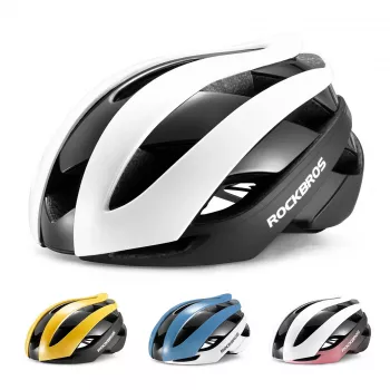 ROCKBROS cykelhjälm 10110004001 storlek L - vit-svart