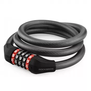 Rockbros RKS507-1BK kombinationskabellås 1,8 m svart