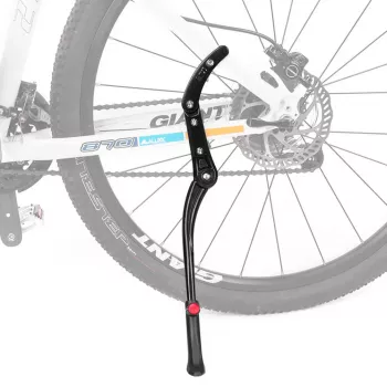 ROCKBROS cykelstöd JC1005BK – svart, justerbart 345-400mm, aluminiumlegering, halksäker gummifot, för 24-29 inch hjul