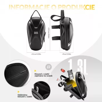 ROCKBROS styrväska 1,3 L svart 3011006301