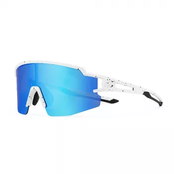 ROCKBROS barn polariserade cykelglasögon UV400-skydd vit blå glas