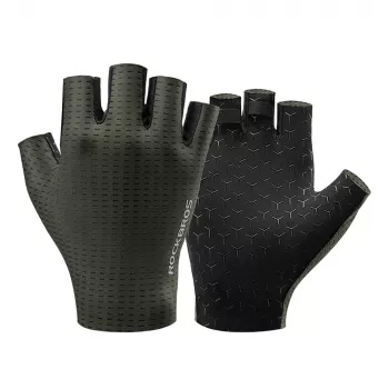 ROCKBROS Andningsbara kortfingercykelhandskar, storlek XL, grön