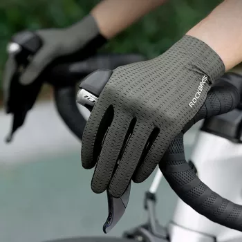 ROCKBROS Fullfingercykelhandskar, andningsbara, storlek XL, grön