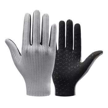ROCKBROS Cykelhandskar fullfinger andningsbara mesh grå storlek S