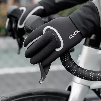 ROCKBROS fullfinger vattentäta cykelhandskar XXL svart