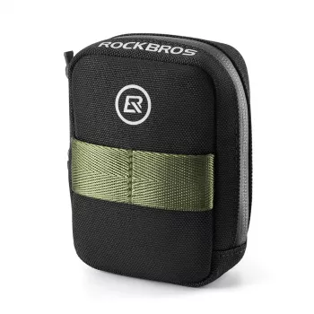 ROCKBROS mini sadelväska med CO2-patronhållare – svart/grön