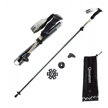 Qunature nordic walking-stav aluminium 110–130 cm 1 st – brun