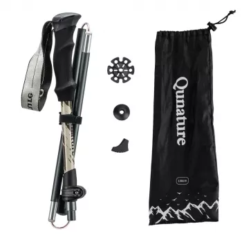 Qunature nordic walking-stav aluminium 110–130 cm 1 st – brun
