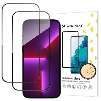Wozinsky Full Glue härdat glas 2-pack för iPhone 17 Pro