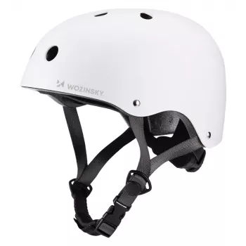 WOZINSKY BMX-/scooterhjälm lättvikt 54–58 cm – vit