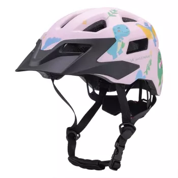 Wozinsky barn-MTB-cykelhjälm med avtagbart visir 52–56 cm – rosa