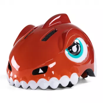 Wozinsky barncykelhjälm dinosauriemotiv 52–56 cm röd