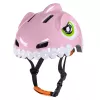 WOZINSKY barncykelhjälm dinosauriemotiv 52–56 cm rosa