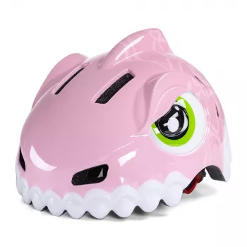 WOZINSKY barncykelhjälm dinosauriemotiv 52–56 cm rosa