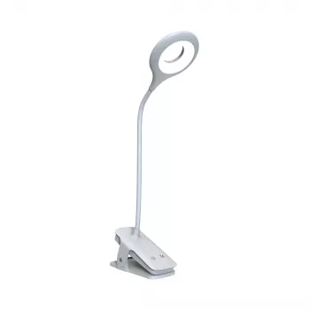 WOZINSKY Mini trådlös LED-läslampa med klämma och USB-C-kabel - vit