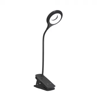 WOZINSKY Mini Wireless LED Reading Lamp med clip och USB-C-kabel – svart