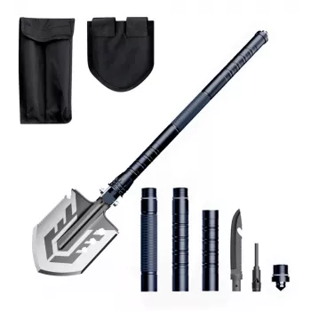 WOZINSKY WSS-211 multifunktionell överlevnadsspade 21-i-1 – grå