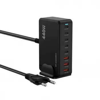 Wozinsky 240W GaN QC3 laddstation – svart