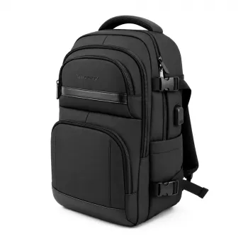 Wozinsky WPW-20L reseryggsäck med laptopfack upp till 15 inch, 40x20x25 cm, handbagage, 20L – svart