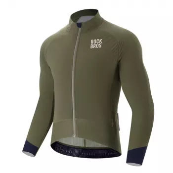 ROCKBROS YDWT014 vintercykeljacka fleece tvålagers XL grön