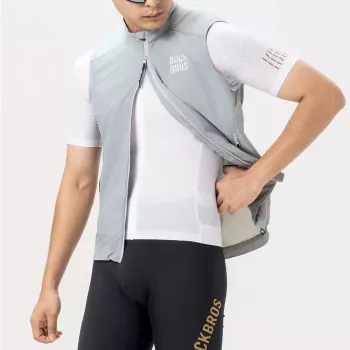 ROCKBROS vindtät cykelväst YDMJ003 vår/höst XXL vit/grå