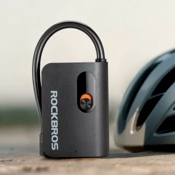 ROCKBROS L1 mini bärbar elektrisk luftpump 70 PSI kompressor slanglängd 200 mm Schrader – svart