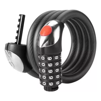 ROCKBROS RKS531 5-siffrigt sifferkabellås med LED, 180 cm, svart