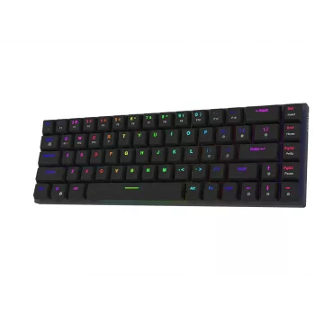 AQIRYS Agena 65% Low-Profile trådlöst mekaniskt tangentbord, Gateron Red Switches, svart
