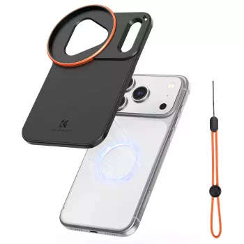KF Protective Photography Case med 58 mm objektivhållare för Apple iPhone 17 Pro Max – svart