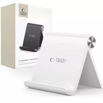 TECH-PROTECT Z1 universal ställhållare för smartphone & surfplatta, vit