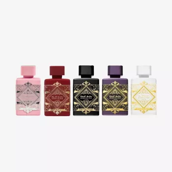 Lattafa Badee Al Oud Collection Sublime EDP Spray 5 ml + Nobile Blush EDP Spray 5 ml + Honor & Glory EDP Spray 5 ml + Oud For Glory EDP Spray 5 ml + Amethyste EDP Spray 5 ml